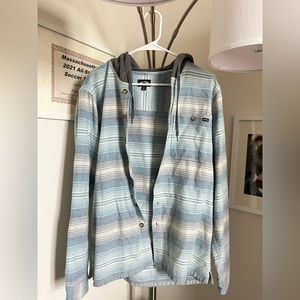 STRIPED HOODIE FLANNEL